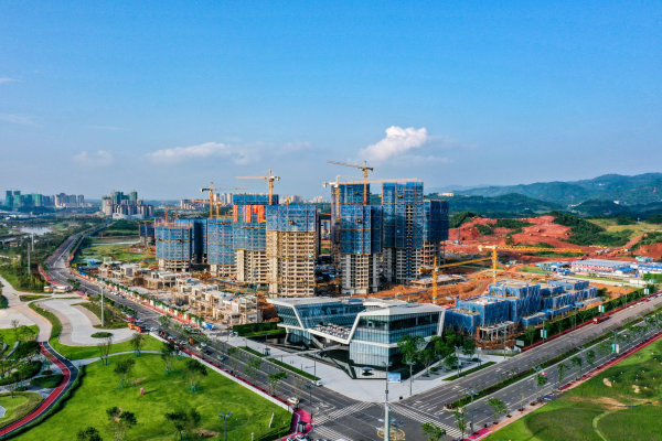 建設(shè)中的川港合作示范園。