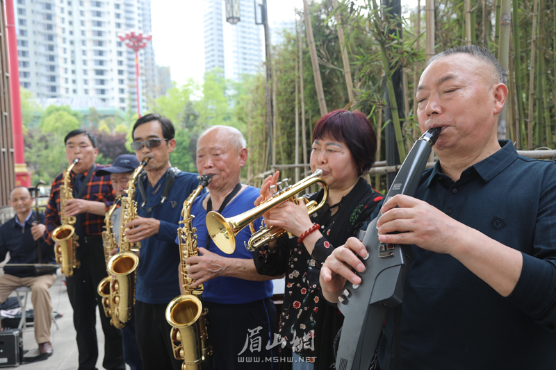 管弦樂隊(duì)隊(duì)員在蘇堤公園內(nèi)排練.JPG