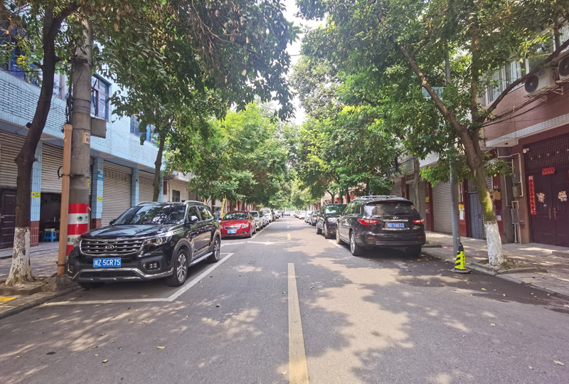 彭山區(qū)新興街東段右排機動車并未在規(guī)定區(qū)域停放。.jpg