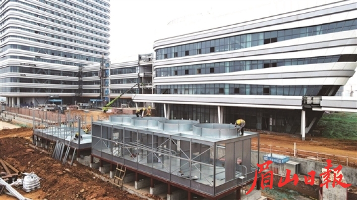 眉山天府新區(qū)人民醫(yī)院加緊建設(shè)。